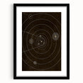 Grunge Solar System Art - Abstract Grunge Canvas Print for Urban Decor