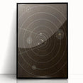 Grunge Solar System Art - Abstract Grunge Canvas Print for Urban Decor
