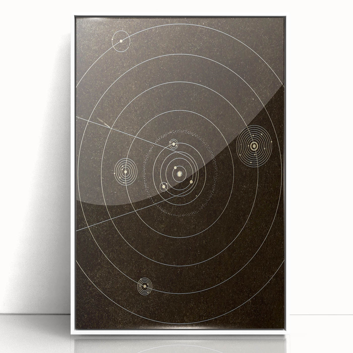 Grunge Solar System Art - Abstract Grunge Canvas Print for Urban Decor