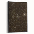 Grunge Solar System Art - Abstract Grunge Canvas Print for Urban Decor