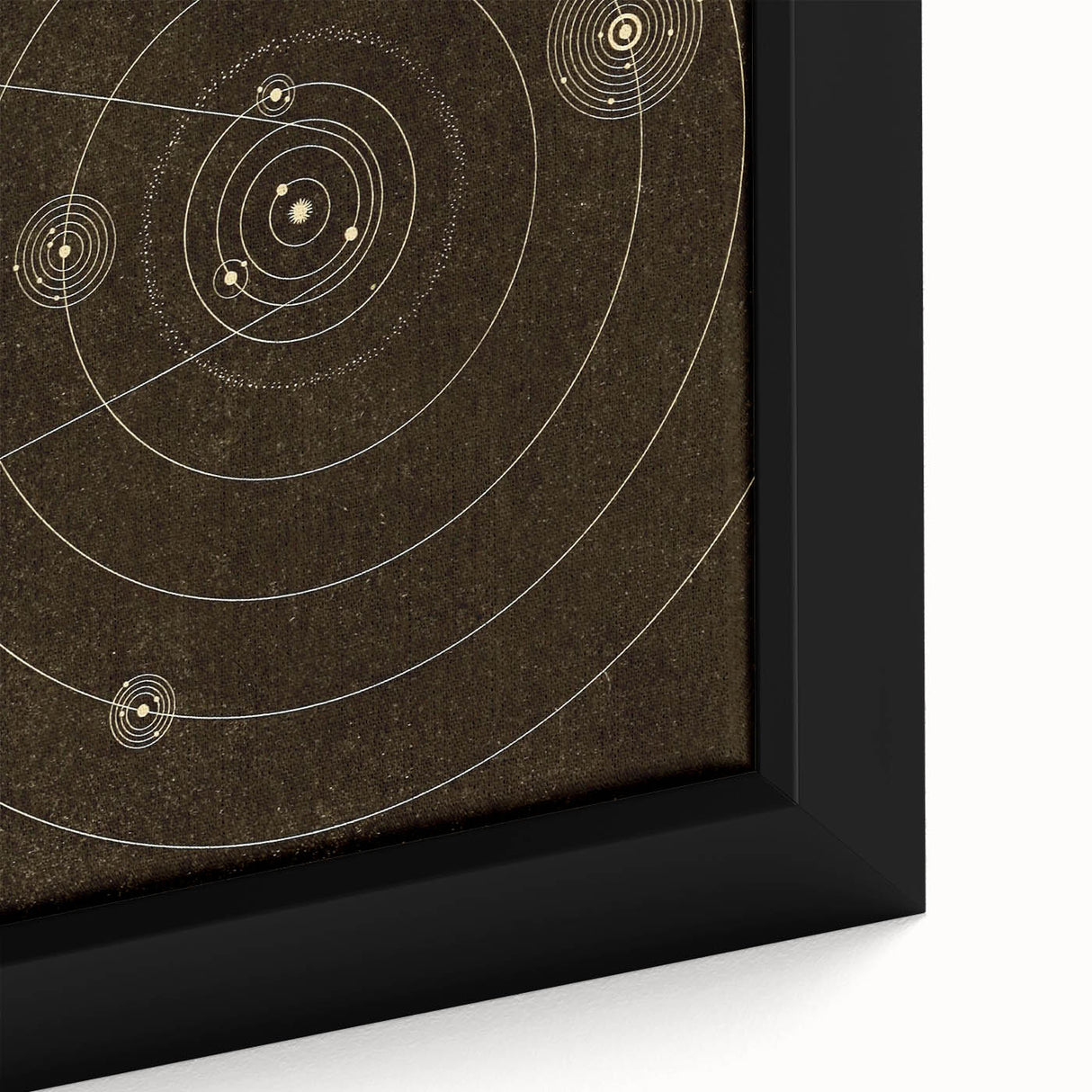 Grunge Solar System Art - Abstract Grunge Canvas Print for Urban Decor
