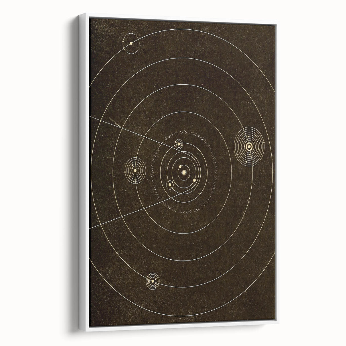 Grunge Solar System Art - Abstract Grunge Canvas Print for Urban Decor