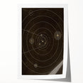 Grunge Solar System Art - Abstract Grunge Canvas Print for Urban Decor