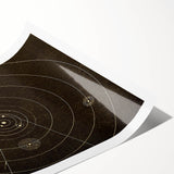 Grunge Solar System Art - Abstract Grunge Canvas Print for Urban Decor