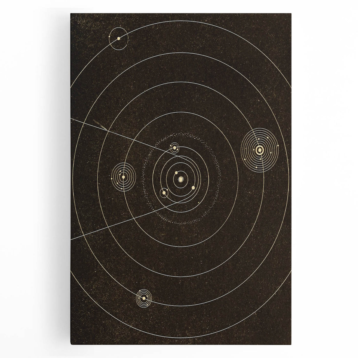 Grunge Solar System Art - Abstract Grunge Canvas Print for Urban Decor