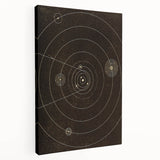 Grunge Solar System Art - Abstract Grunge Canvas Print for Urban Decor