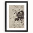 Botanical Black and White Grunge Wall Art - Vintage Grunge Canvas Print