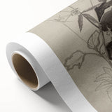 Botanical Black and White Grunge Wall Art - Vintage Grunge Canvas Print