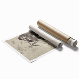 Botanical Black and White Grunge Wall Art - Vintage Grunge Canvas Print