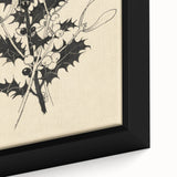 Botanical Black and White Grunge Art - Distressed Canvas Print Decor