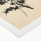 Botanical Black and White Grunge Art - Distressed Canvas Print Decor