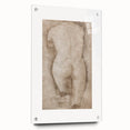 Vintage Nude Study Grunge Wall Art - Minimalist Grunge Canvas Print