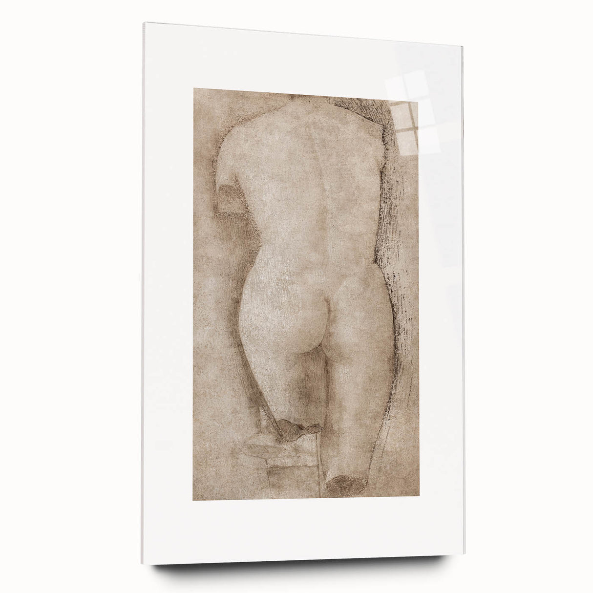 Vintage Nude Study Grunge Wall Art - Minimalist Grunge Canvas Print
