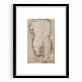 Vintage Nude Study Grunge Wall Art - Minimalist Grunge Canvas Print