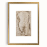 Vintage Nude Study Grunge Wall Art - Minimalist Grunge Canvas Print