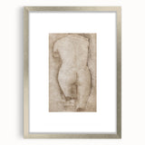 Vintage Nude Study Grunge Wall Art - Minimalist Grunge Canvas Print