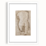 Vintage Nude Study Grunge Wall Art - Minimalist Grunge Canvas Print
