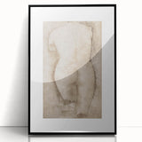 Vintage Nude Study Grunge Wall Art - Minimalist Grunge Canvas Print