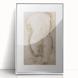 Vintage Nude Study Grunge Wall Art - Minimalist Grunge Canvas Print