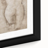 Vintage Nude Study Grunge Wall Art - Minimalist Grunge Canvas Print
