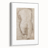 Vintage Nude Study Grunge Wall Art - Minimalist Grunge Canvas Print