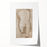 Vintage Nude Study Grunge Wall Art - Minimalist Grunge Canvas Print