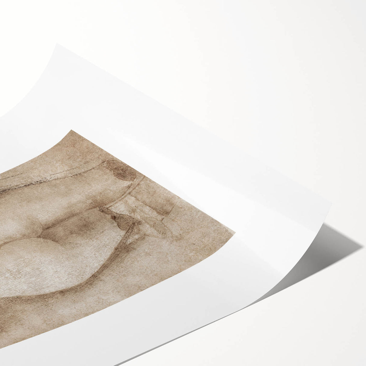Vintage Nude Study Grunge Wall Art - Minimalist Grunge Canvas Print
