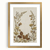 Pressed Botanical Grunge Wall Art - Vintage Floral Grunge Canvas Print