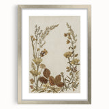Pressed Botanical Grunge Wall Art - Vintage Floral Grunge Canvas Print