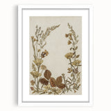 Pressed Botanical Grunge Wall Art - Vintage Floral Grunge Canvas Print