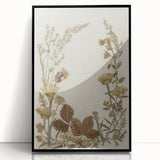 Pressed Botanical Grunge Wall Art - Vintage Floral Grunge Canvas Print