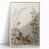 Pressed Botanical Grunge Wall Art - Vintage Floral Grunge Canvas Print