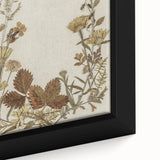 Pressed Botanical Grunge Wall Art - Vintage Floral Grunge Canvas Print