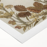 Pressed Botanical Grunge Wall Art - Vintage Floral Grunge Canvas Print