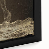 Vintage Moonlit Landscape Grunge Wall Art - Cosmic Grunge Canvas Print