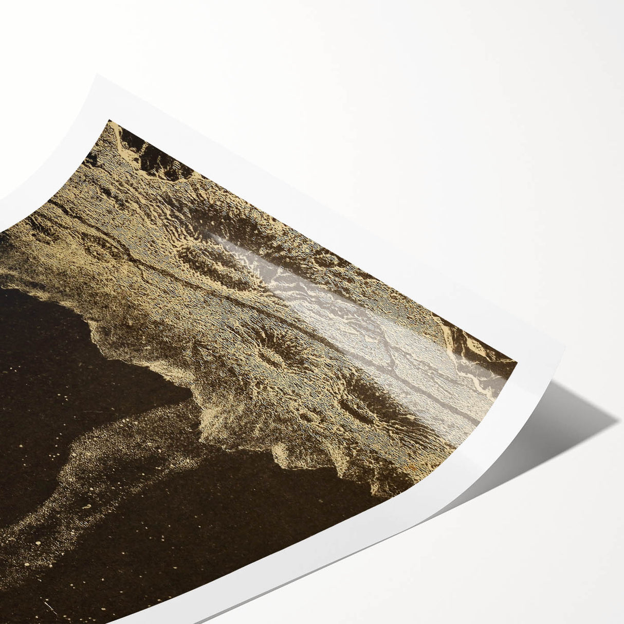 Vintage Moonlit Landscape Grunge Wall Art - Cosmic Grunge Canvas Print