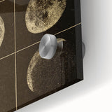 Phases of the Moon Grunge Wall Art - Vintage Lunar Grunge Canvas Print