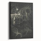 Cosmic Nebula Grunge Wall Art - Vintage Celestial Grunge Canvas Print