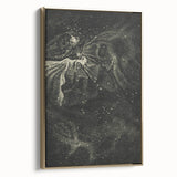 Cosmic Nebula Grunge Wall Art - Vintage Celestial Grunge Canvas Print