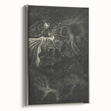 Cosmic Nebula Grunge Wall Art - Vintage Celestial Grunge Canvas Print