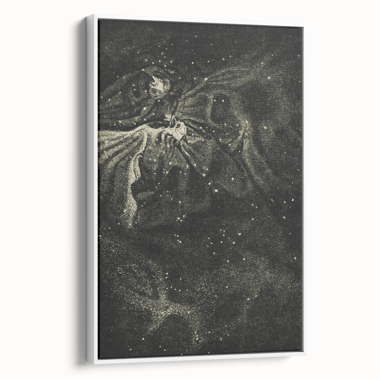 Cosmic Nebula Grunge Wall Art - Vintage Celestial Grunge Canvas Print