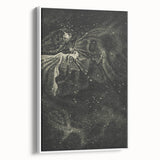 Cosmic Nebula Grunge Wall Art - Vintage Celestial Grunge Canvas Print