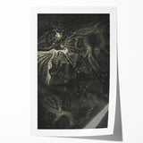 Cosmic Nebula Grunge Wall Art - Vintage Celestial Grunge Canvas Print