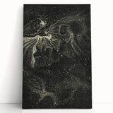 Cosmic Nebula Grunge Wall Art - Vintage Celestial Grunge Canvas Print