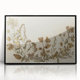 Vintage Grunge Floral Wall Art | Grunge Aesthetic Canvas Print | Distressed Art