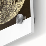 Grunge Wall Art | Abstract Grunge Moon Design | Vintage Grunge Canvas Print