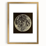 Grunge Wall Art | Abstract Grunge Moon Design | Vintage Grunge Canvas Print