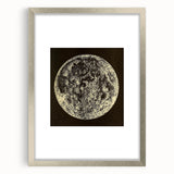 Grunge Wall Art | Abstract Grunge Moon Design | Vintage Grunge Canvas Print