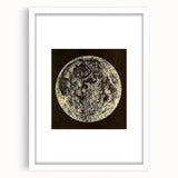 Grunge Wall Art | Abstract Grunge Moon Design | Vintage Grunge Canvas Print