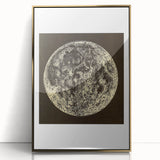 Grunge Wall Art | Abstract Grunge Moon Design | Vintage Grunge Canvas Print